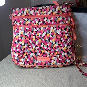 Vera Bradley Pixie Confetti Triple Zip Hipster Crossbody Bag